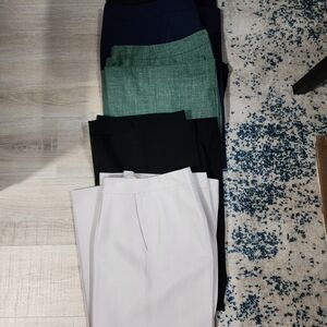 Lafayette 148 New York Women's Pants - Black, Navy, Green, Black, White